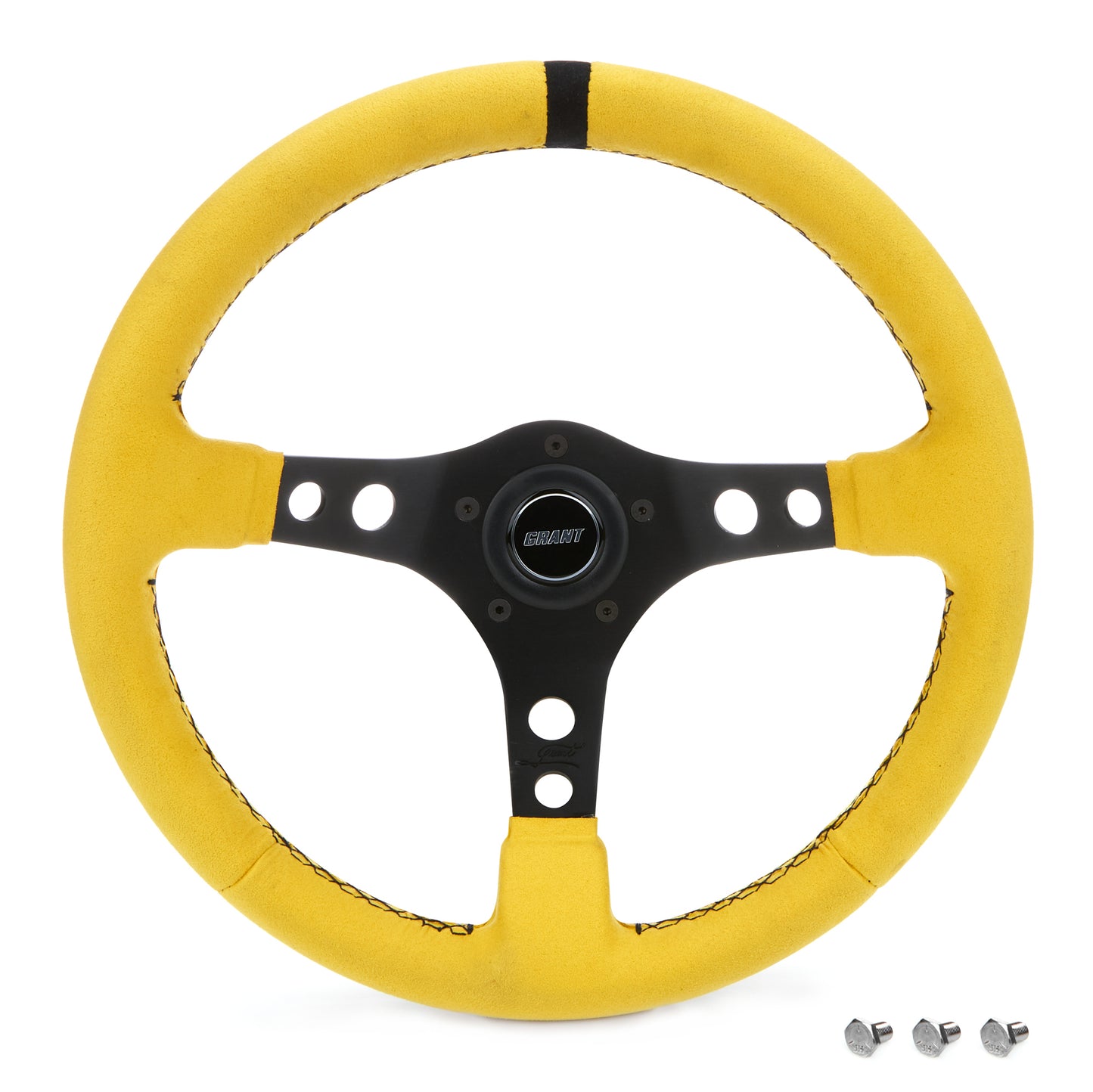 Ultrasuede Steering Wheel Race Yellow