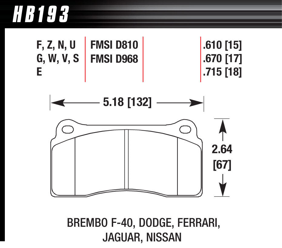 Motorsports Brake Pads DTC-60