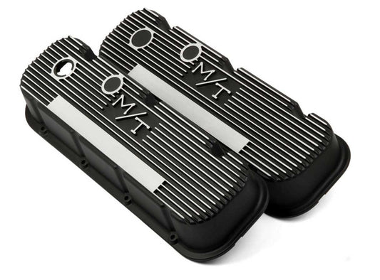 BBC M/T Valve Cover Set - Black Krinkle