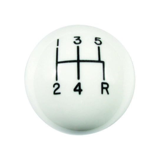 Mustang 5-Speed White Classic Shift Knob