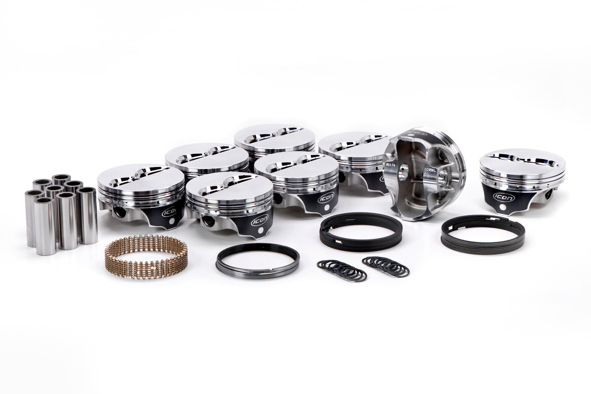 BBM FT Piston Set w/ Rings 4.500 Bore -6.4cc