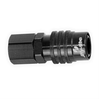 8an Fitting Socket Female- Valved (Black)