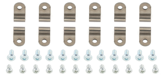 1/4in Stainless Steel Single Line Clamps 12Pk