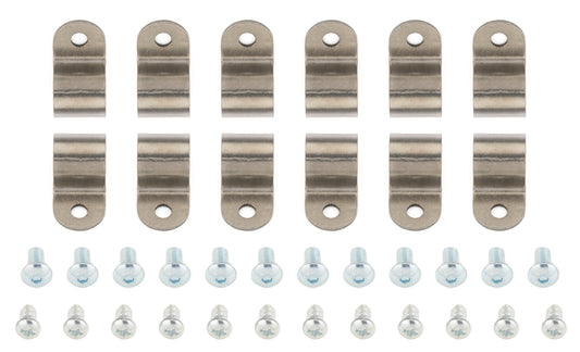 1/2in Stainless Steel Single Line Clamps 12Pk