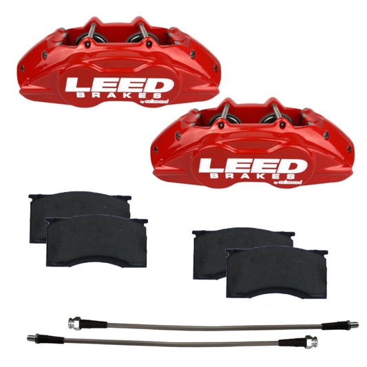 64-67 Mustang Brake Caliper/Pad Kit Red