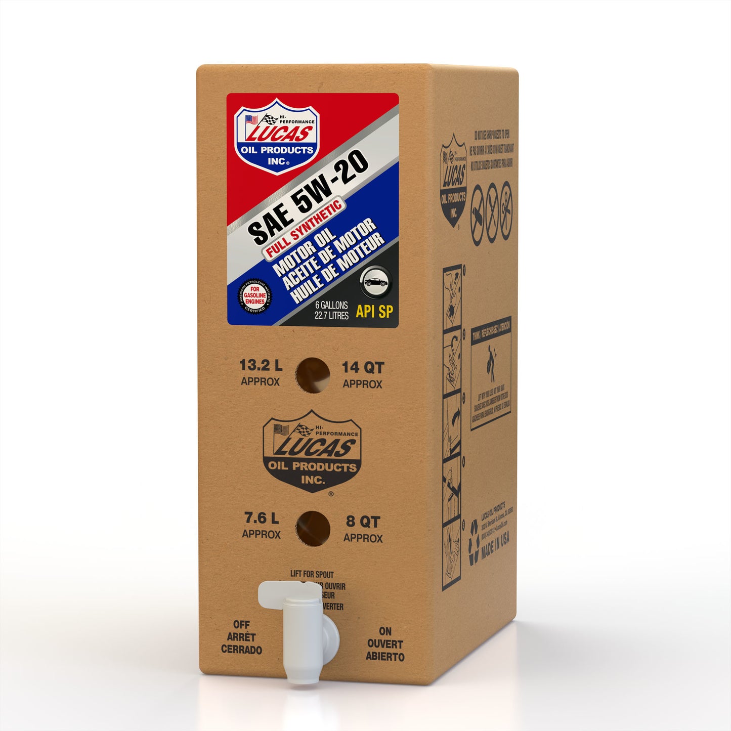 Synthetic SAE 5W20 Oil 6 Gallon Bag In Box