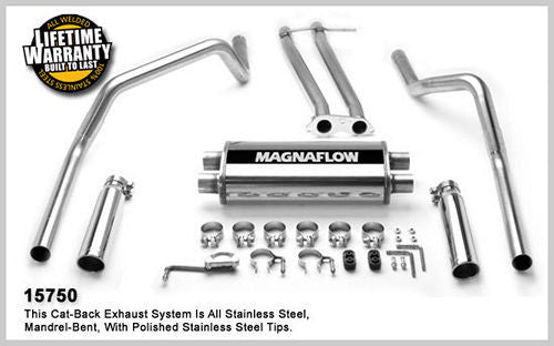 96-98 GM P/U 5.7L EC/SB Cat Back Kit
