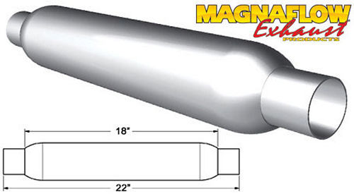 Glass Pack Muffler 2in Aluminized Small