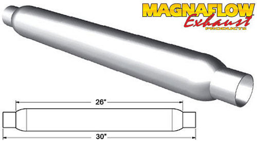 Glass Pack Muffler 2.25in Aluminized Large