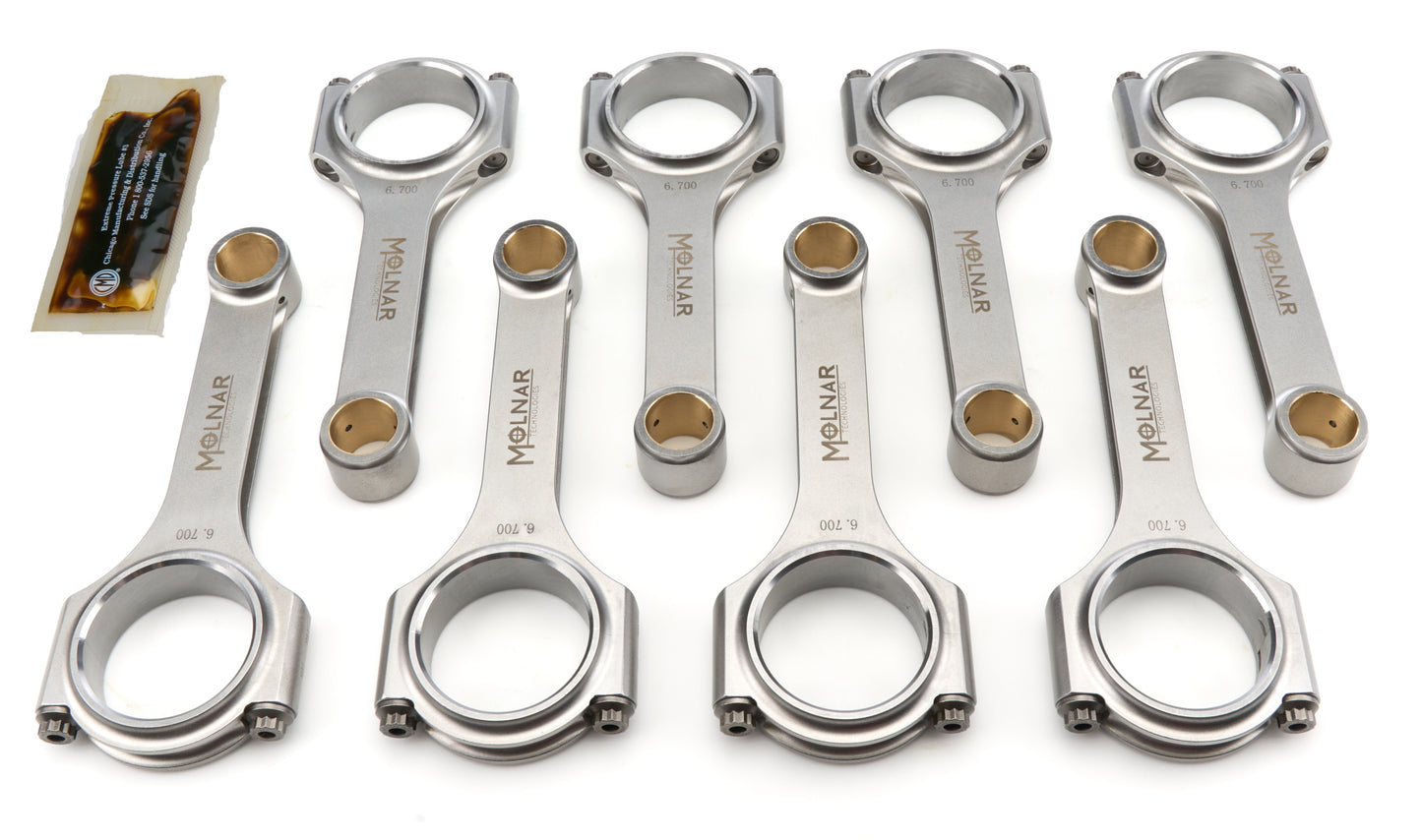 6.700 H-Beam Rod Set BBF FE w/2.200 Pin Dia