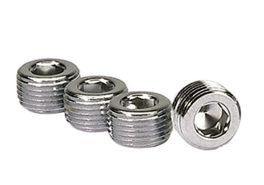 3/8in. NPT Chrome Pipe Plug 4 Per Package