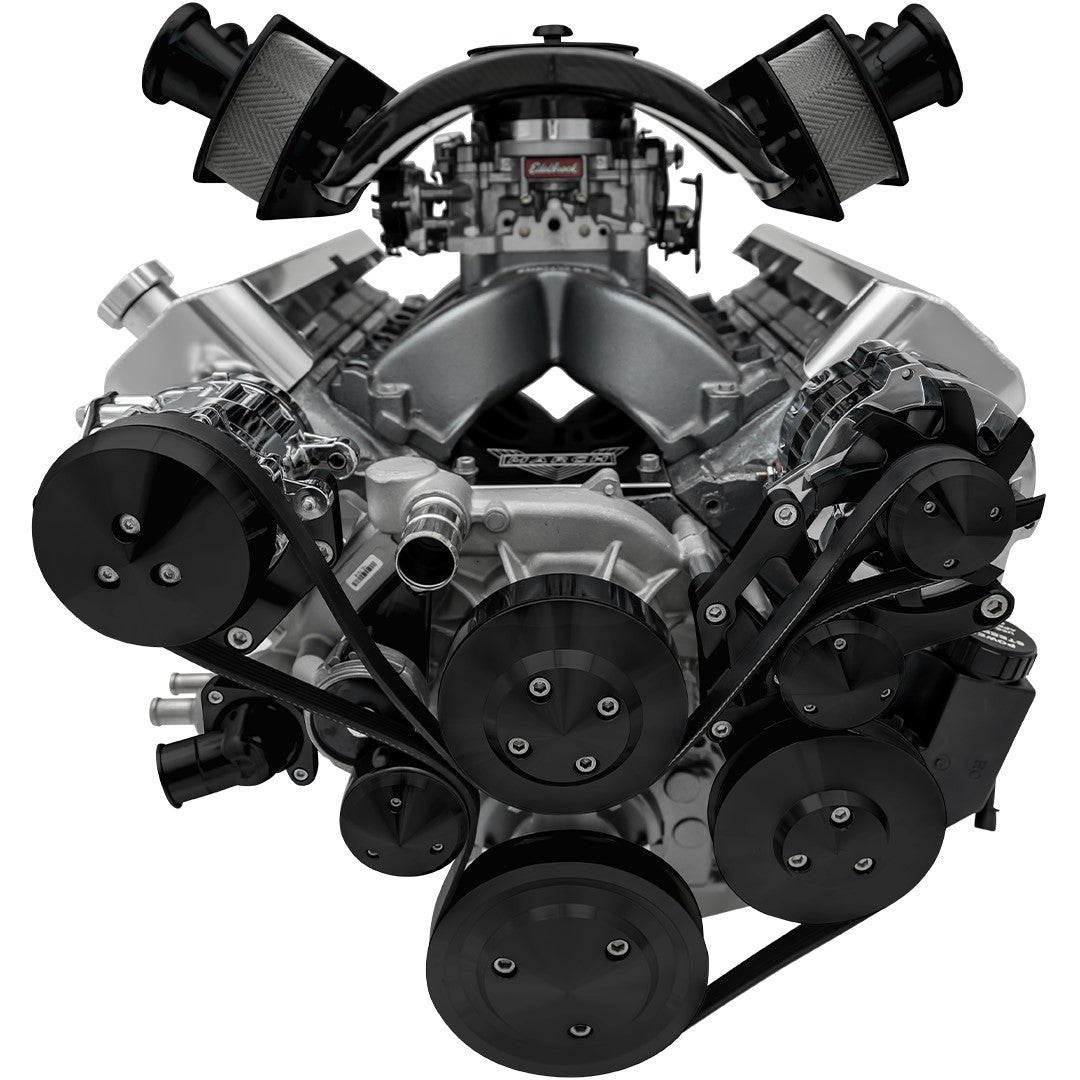 Chevy LS1-LS7 Pro-Track Serpentine Kit Black