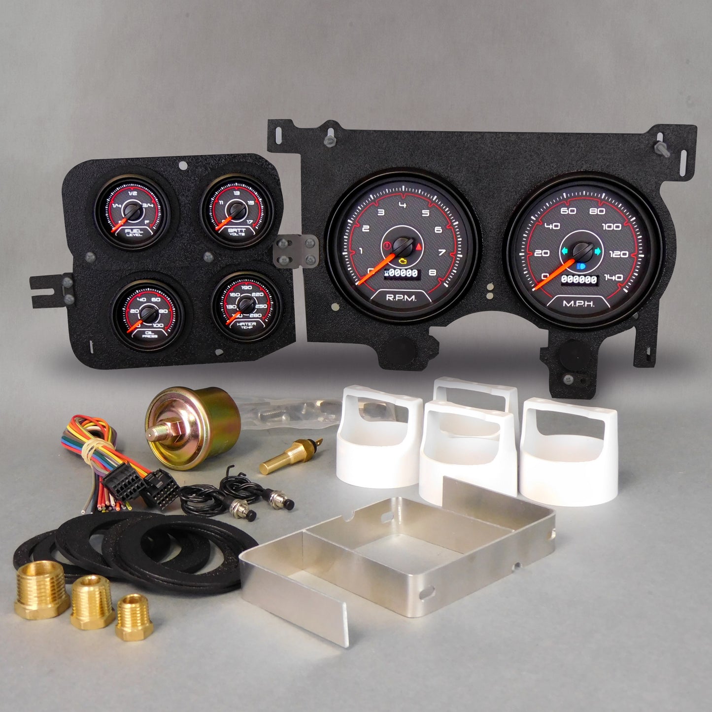 Gauge Kit GM Truck 73-87 F/S CFR Red