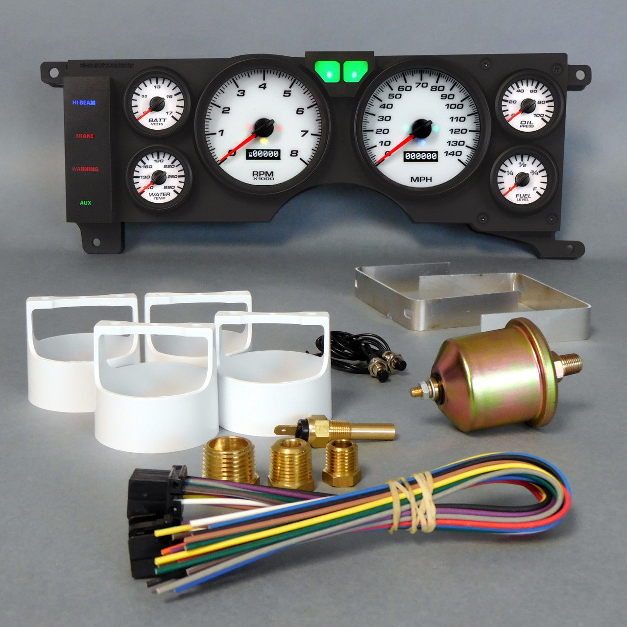 Gauge Kit Mustang 78-86 Perf II Wht