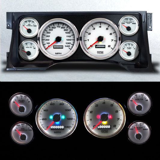 Gauge Kit GM Truck 95-98 Performance  White