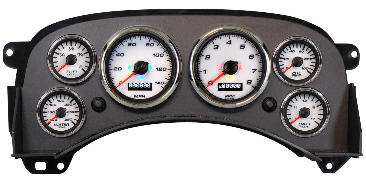 Gauge Kit GM Truck 99-06 Performance II White