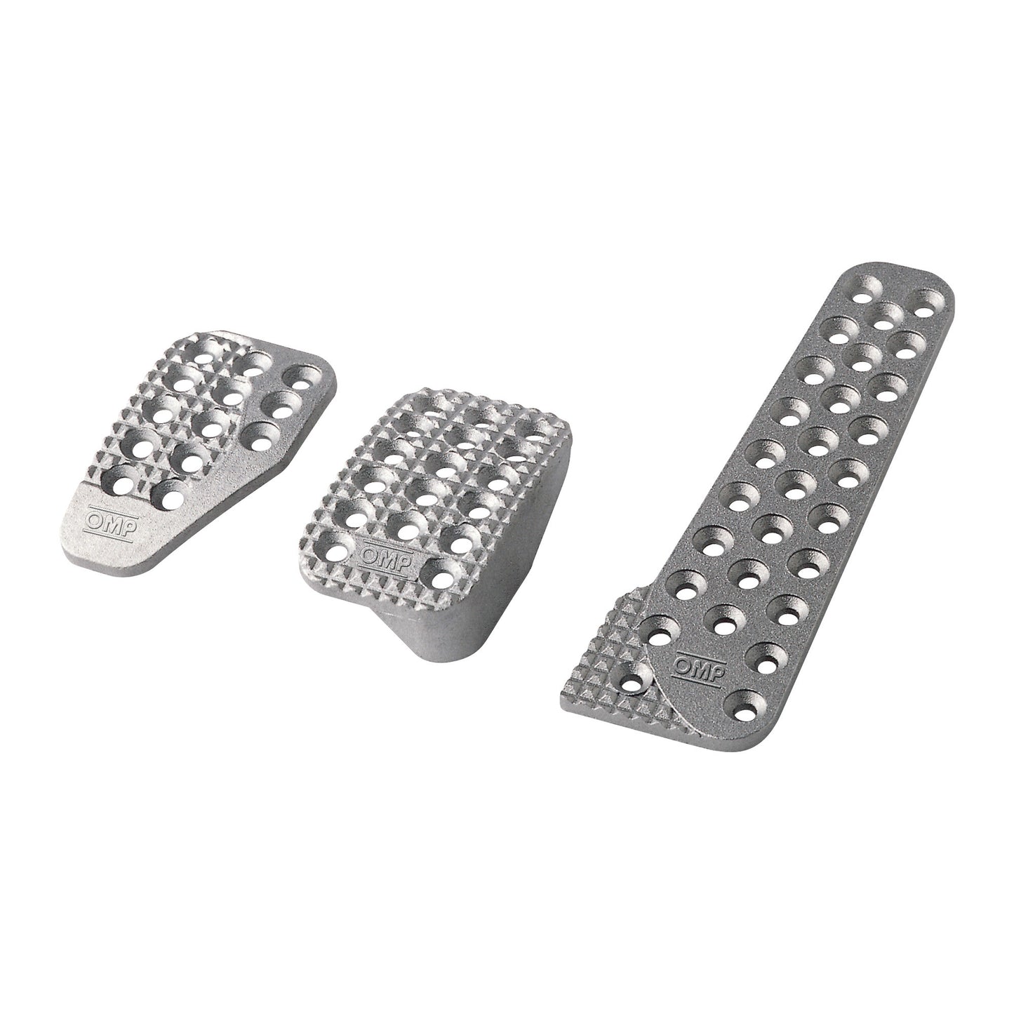 3 Pedal Set Sandblasted Aluminum w/ Long Gas Ped