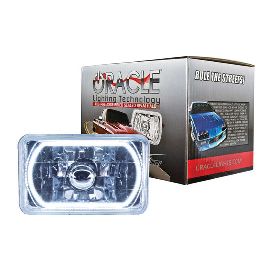 4x6in Sealed Beam Head Light w/Halo White