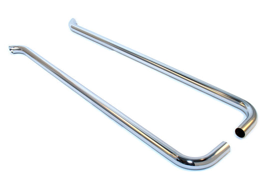 Side Pipes Slant-Style Lake Steel Chrome 70in