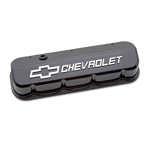 Slant Edge Valve Covers BBC Liquid Black