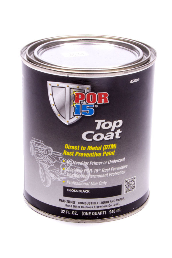 Top Coat Paint Gloss Black Quart