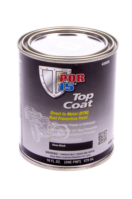 Top Coat Paint Gloss Black Pint