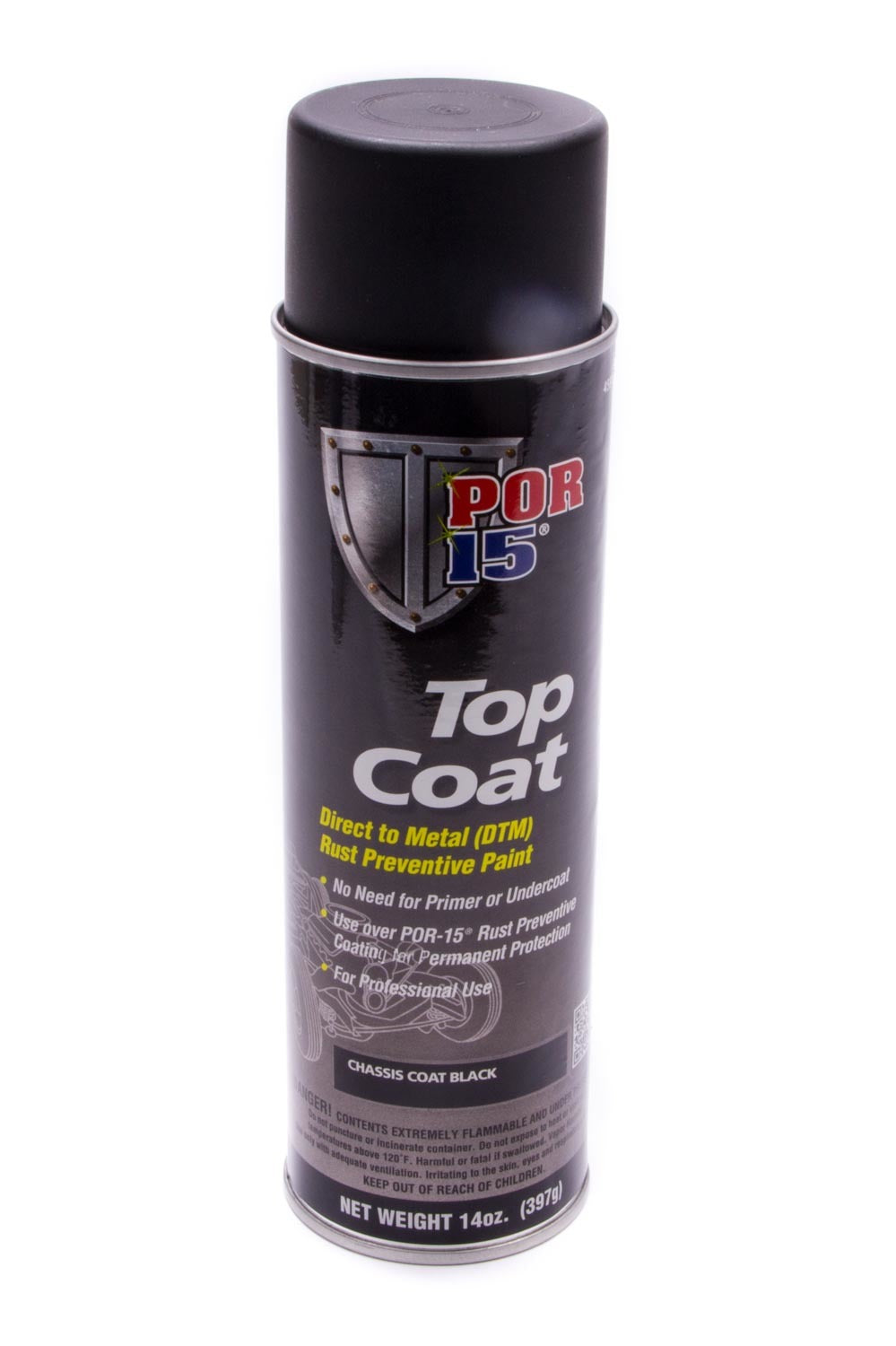 Top Coat Chassis Black Paint 14oz Aerosal