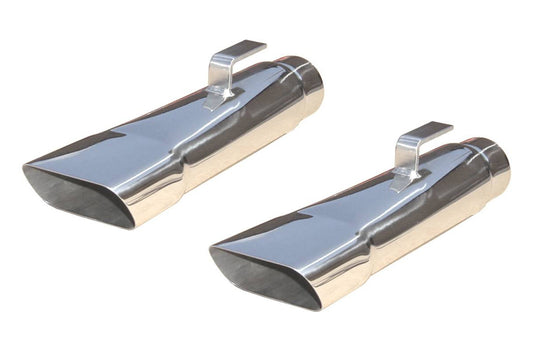 Exhaust Tips Slip Fit 2.5in Rectangle Slant