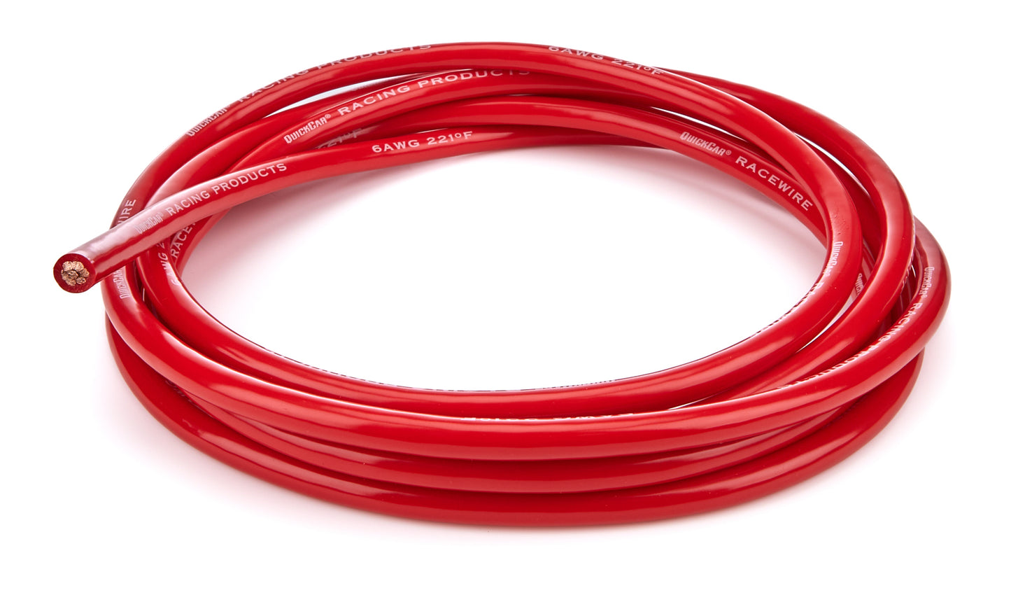 Battery Cable  6 Gauge Red  10ft Length