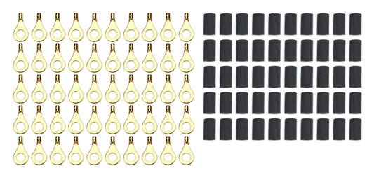 Ring Terminal 1/4in 18- 22 Ga w/Heat Shrink 50pk