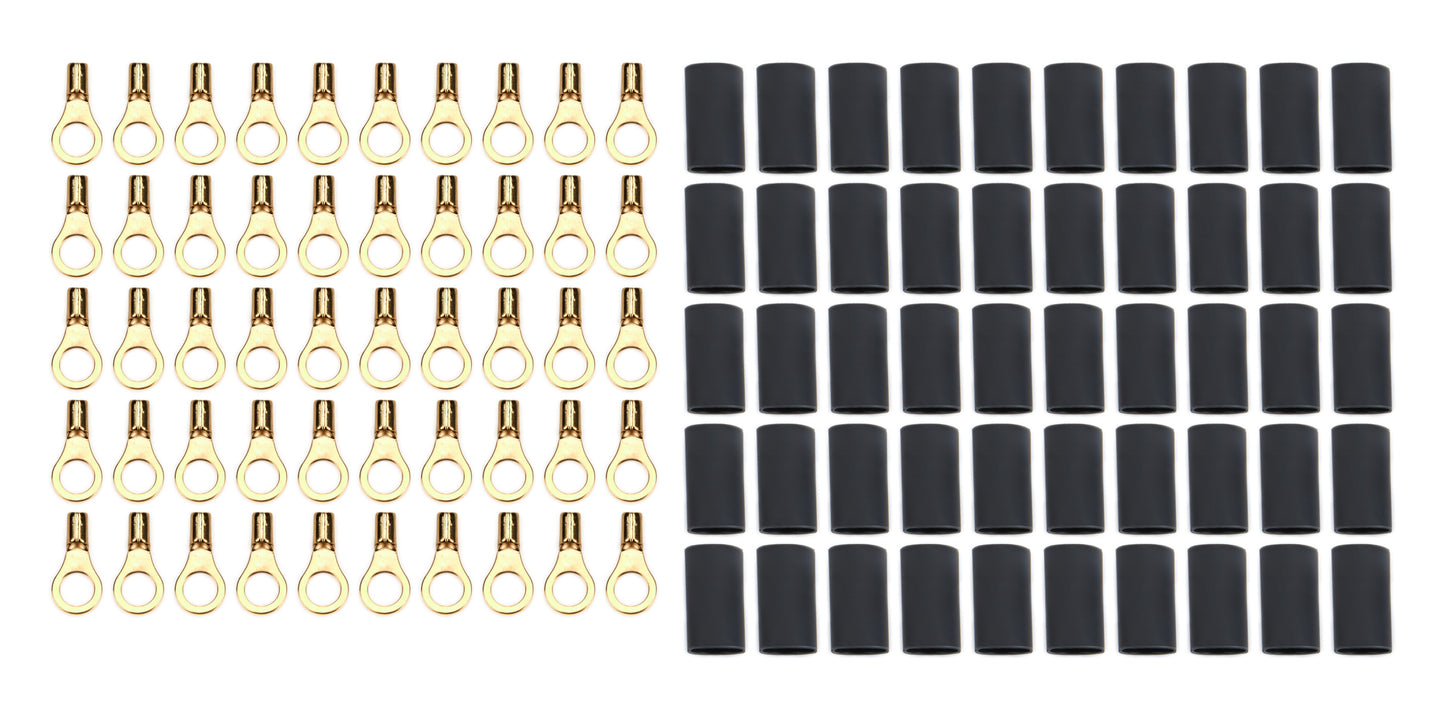 Ring Terminal #10 16-22 Ga w/Heat Shrink 50pk