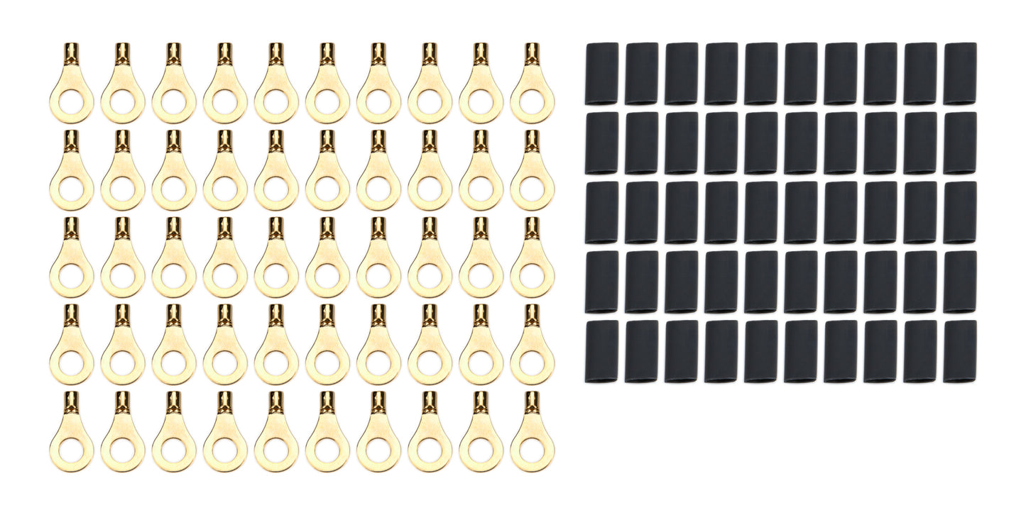 Ring Terminal 1/4in 14- 16 Ga w/Heat Shrink 50pk