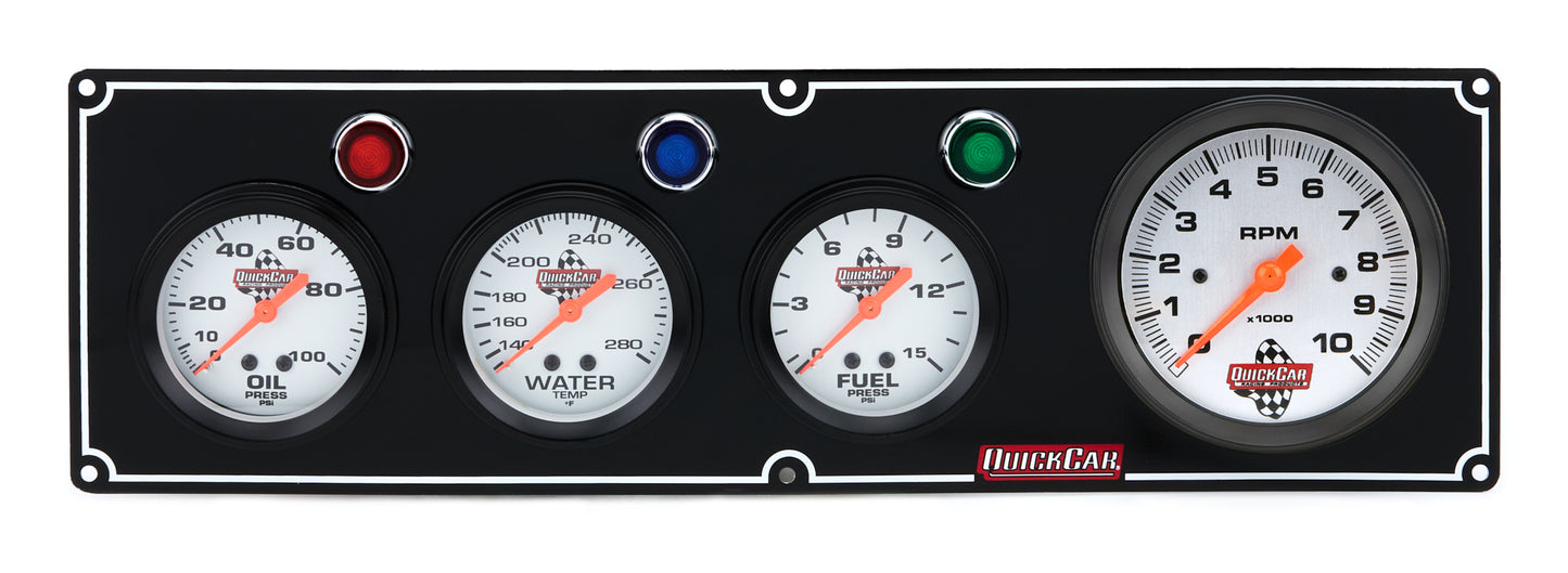 3-1 Gauge Panel OP/WT/FP w/3-3/8in Tach Black