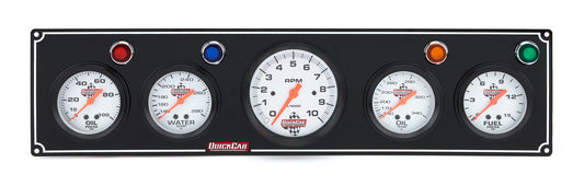 3-1 Gauge Panel OP/WT/OP /FP w/3-3/8in Tach Black