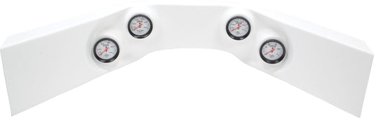 Extreme 4-Gauge Molded Dash OP/WT/OT/FP White