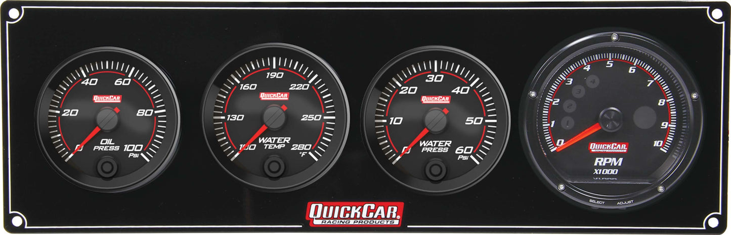 Redline 3-1 Gauge Panel OP/WT/WP w/Recall Tach