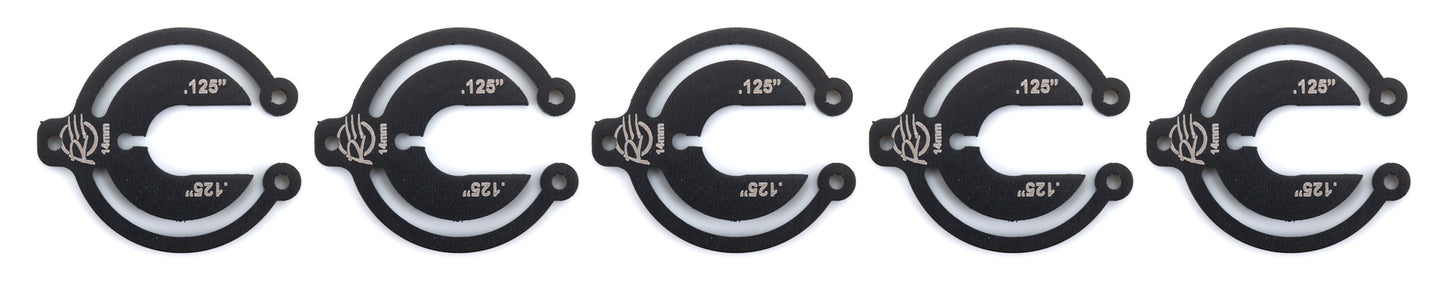 Alum Packer 14mm 1/8in Thick - 5 Pack