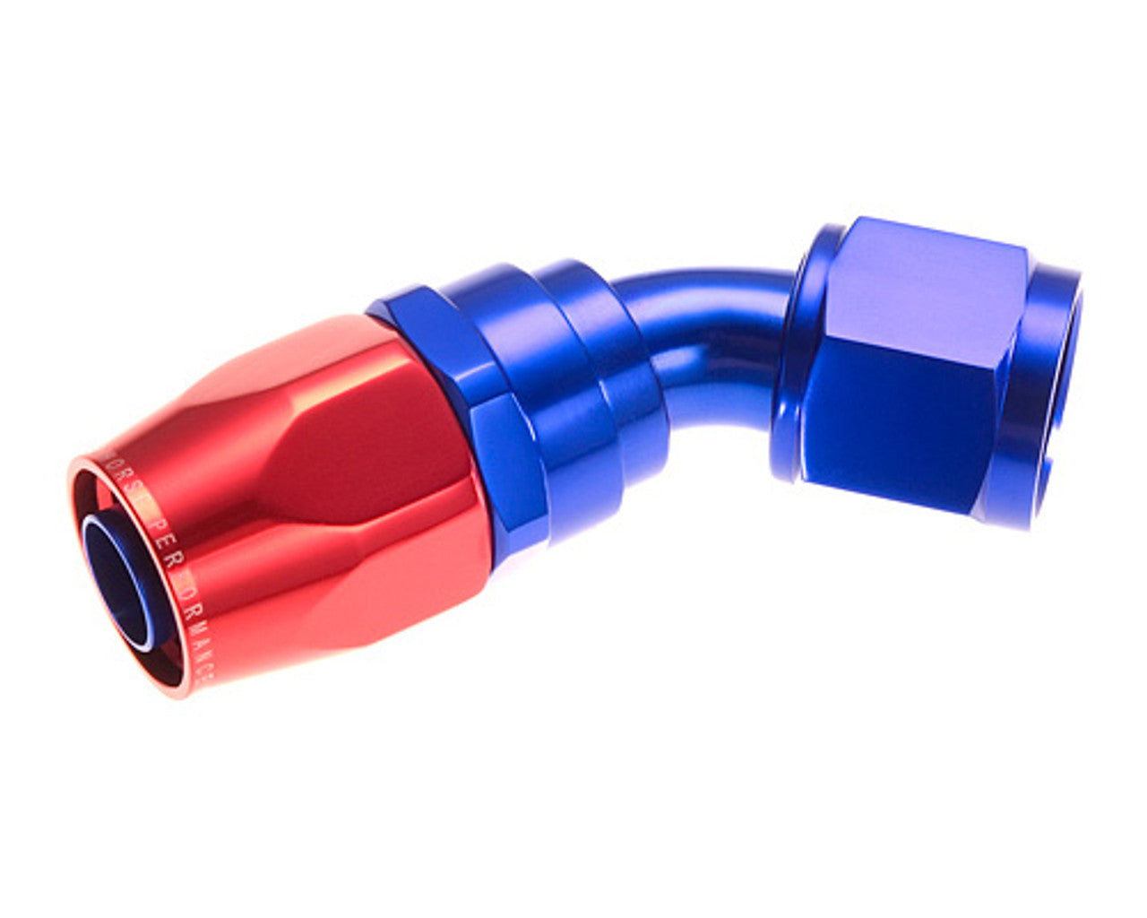 4AN Swivel Hose Ends Blue 45