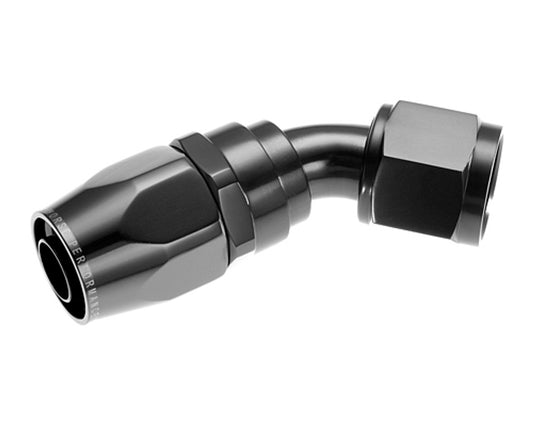 6AN Swivel Hose Ends Black 45