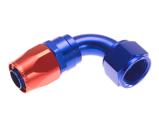 4AN Swivel Hose Ends Blue 90