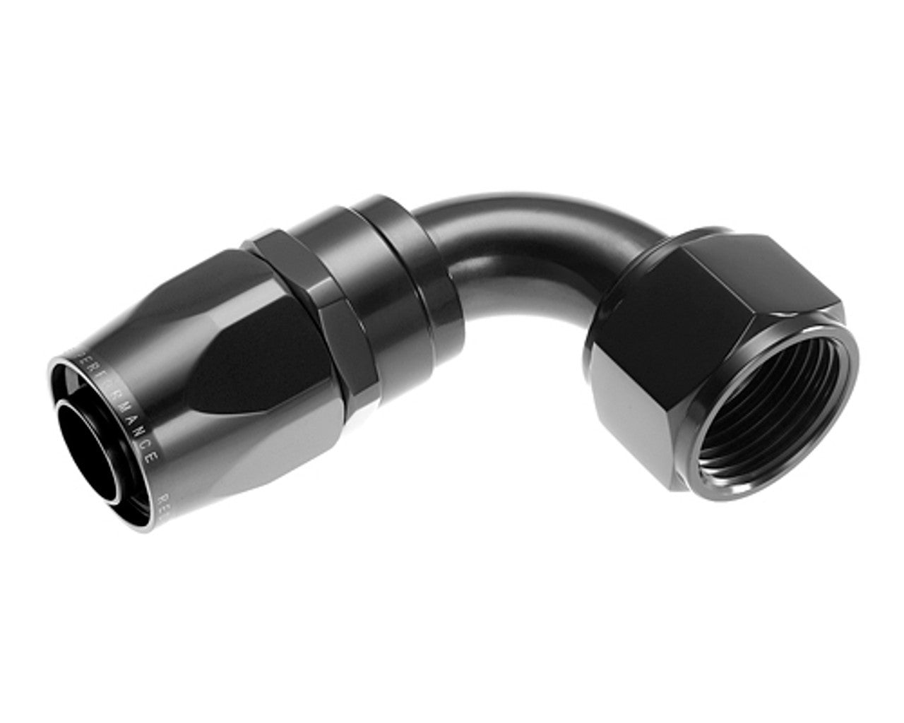 4AN Swivel Hose Ends Black 90