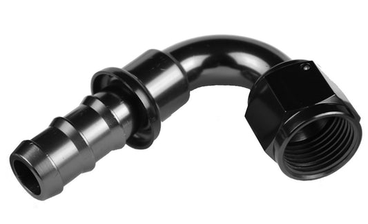 6AN Push Lock Hose End s- Black 120