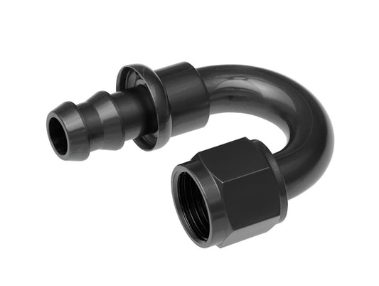 4AN Push Lock Hose End s- Black 180