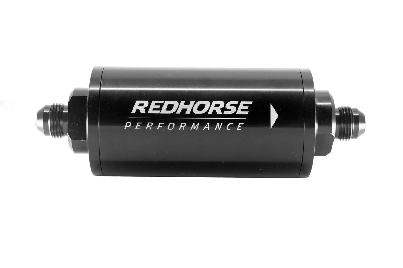 6in Cylindrical In-Line Race Fuel Filter w/6an