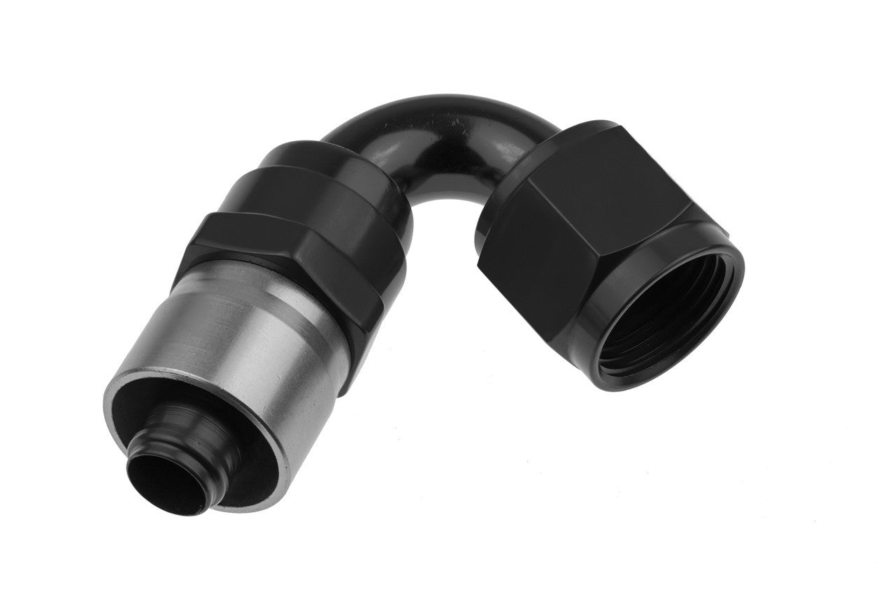 6AN Crimp Style Hose End Black 120