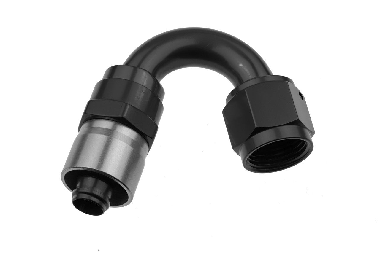 6AN Crimp Style Hose End Black 150