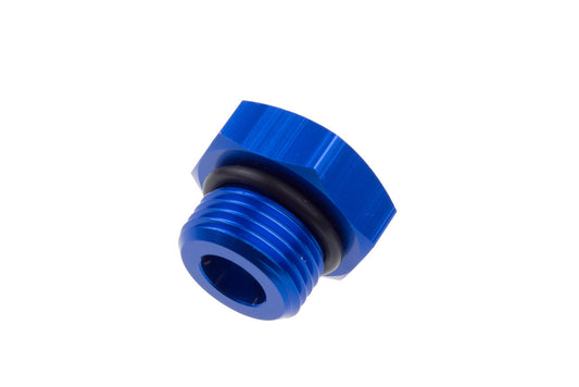 6AN/JIC Straight O-Ring Port Plug Blue