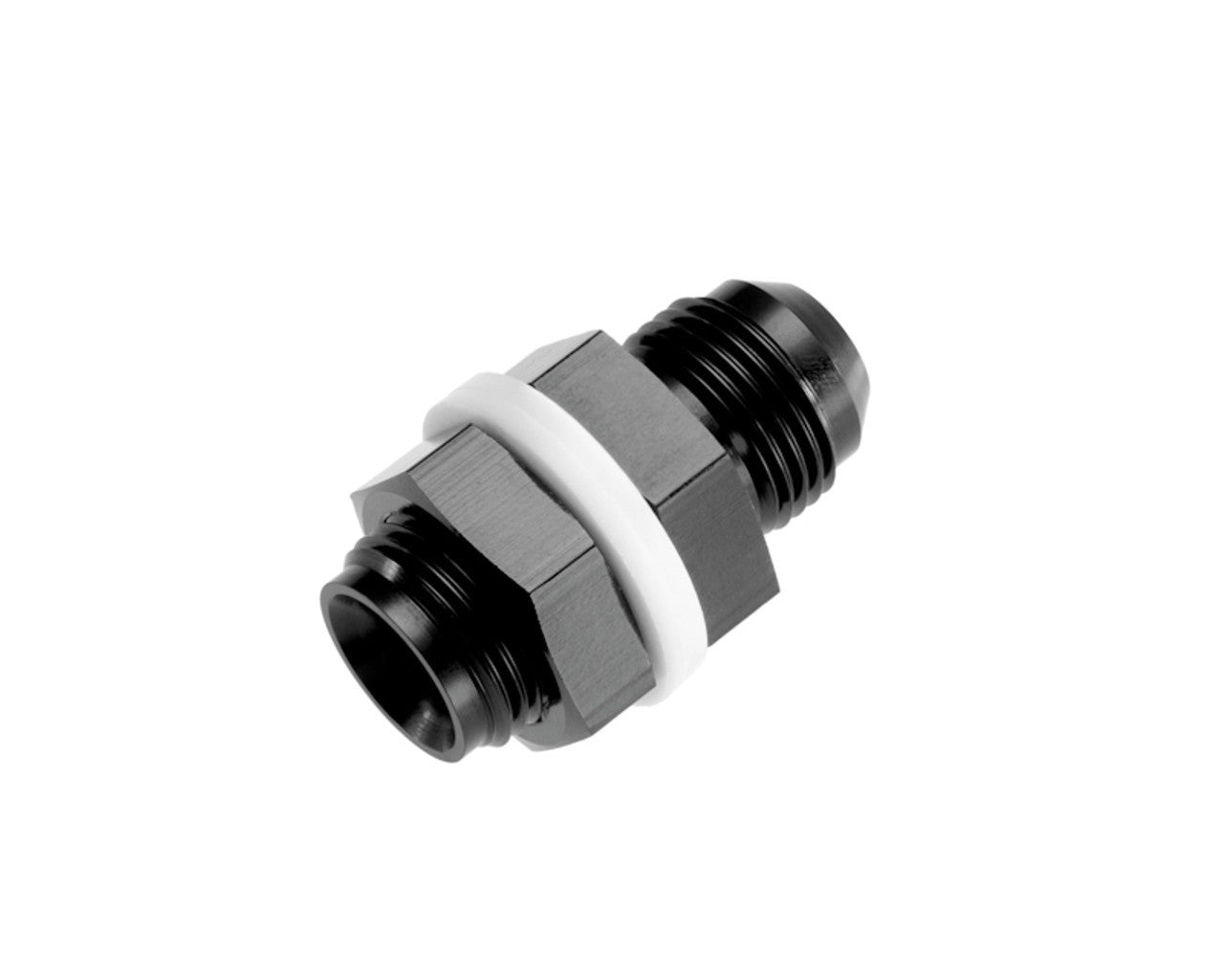 6AN Bulkhead Adapter Black Male Male