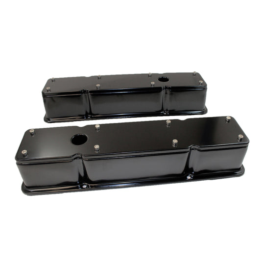 SBC Valve Covers Tall 2 Piece Black