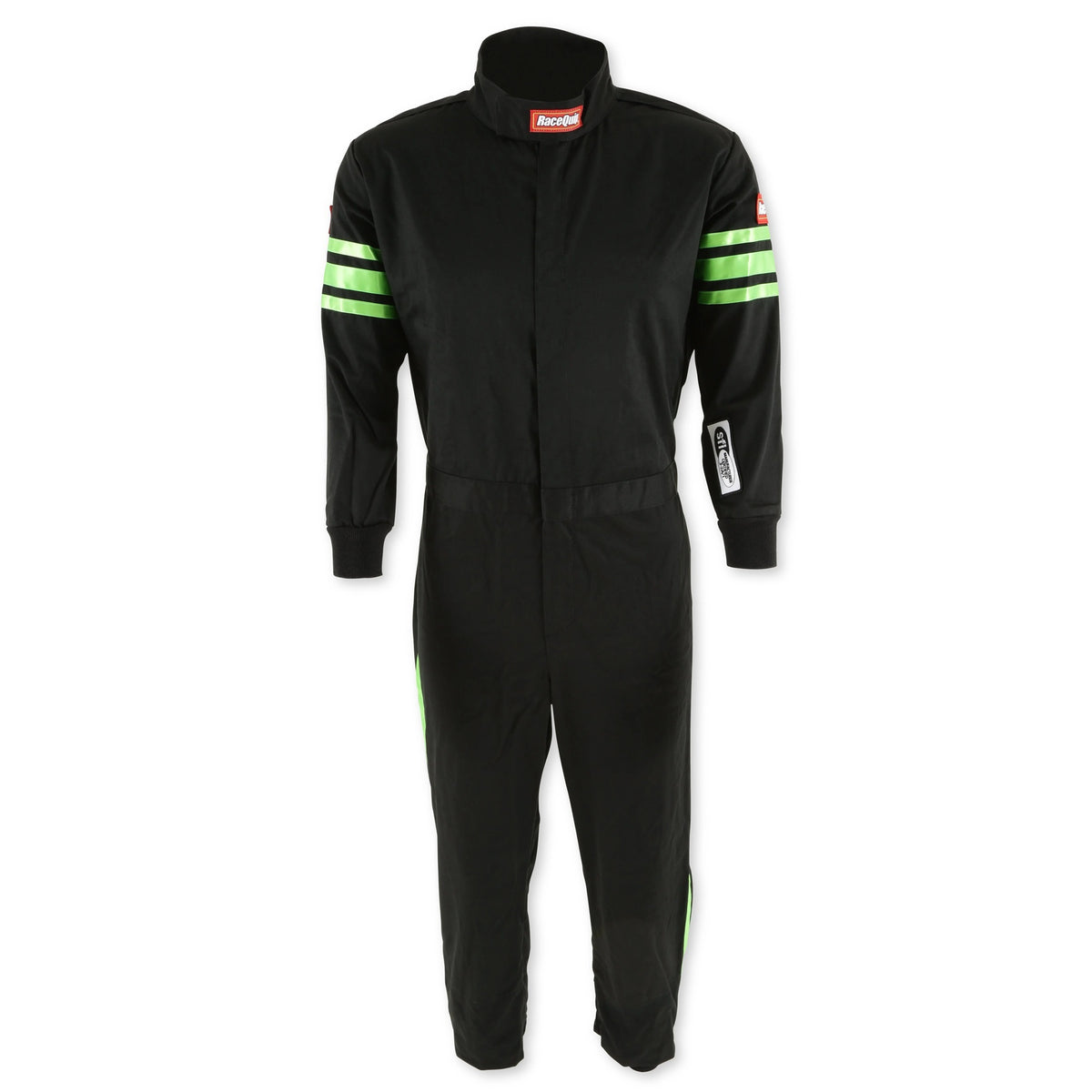 Black Suit Single Layer Kids XX-Small Green Trim